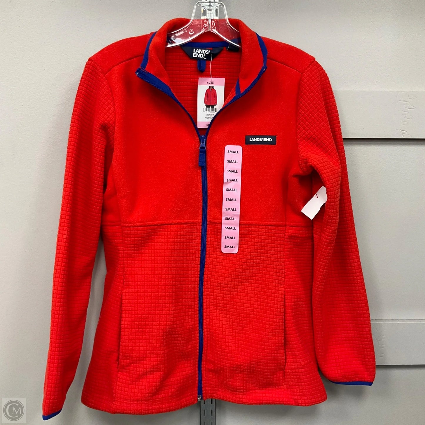 Jacket Fleece By Lands End In Orange, Size: S