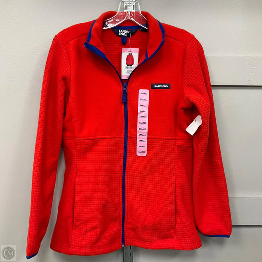 Jacket Fleece By Lands End In Orange, Size: S