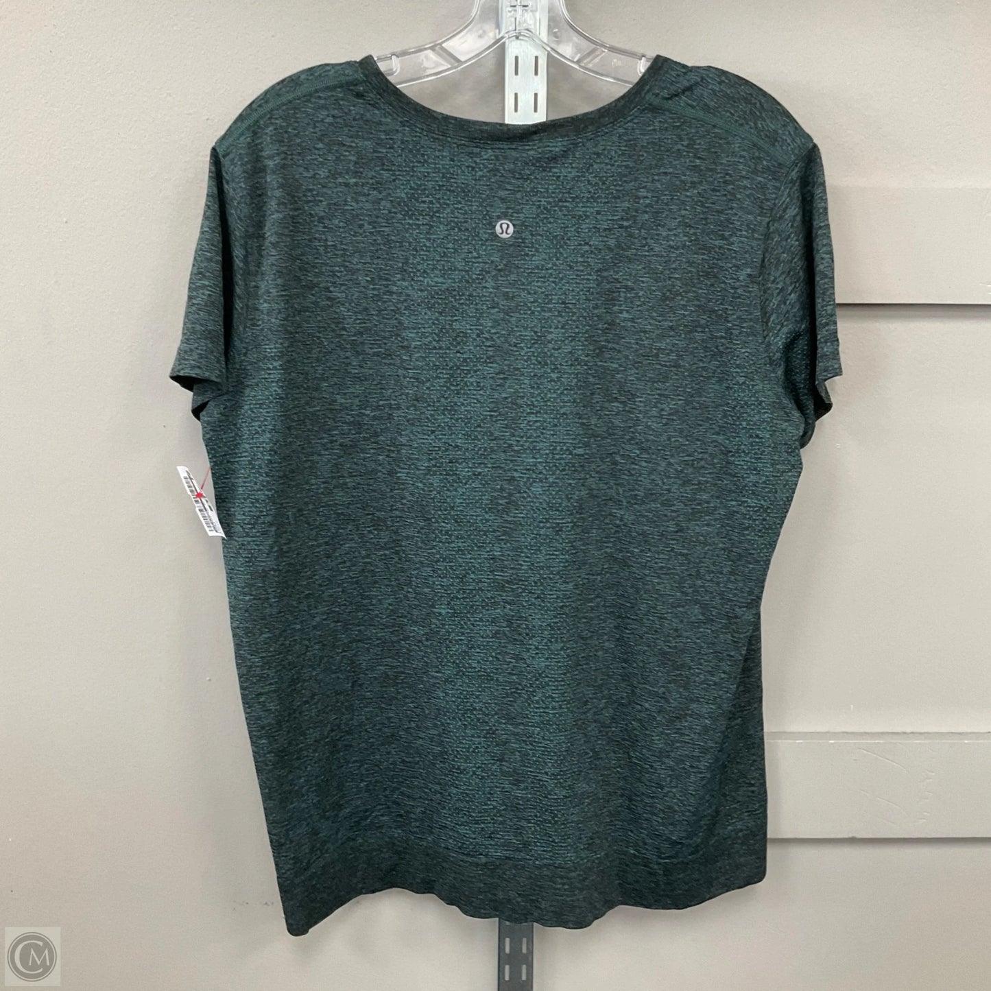 Athletic Top Short Sleeve By Lululemon In Green, Size: 12