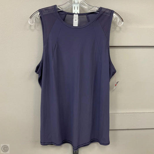 Athletic Tank Top By Lululemon In Purple, Size: 12