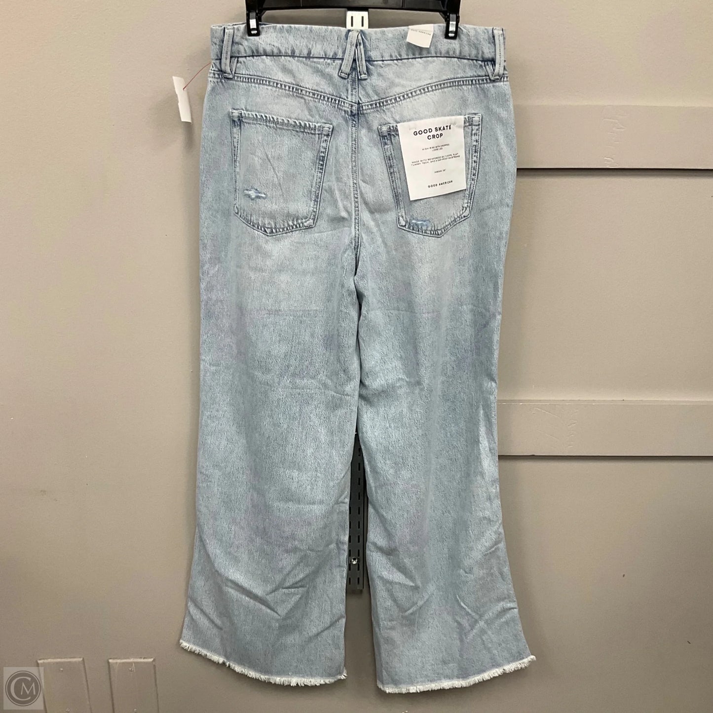 Jeans Good Skate Crop By Good American In Blue Denim, Size: 8