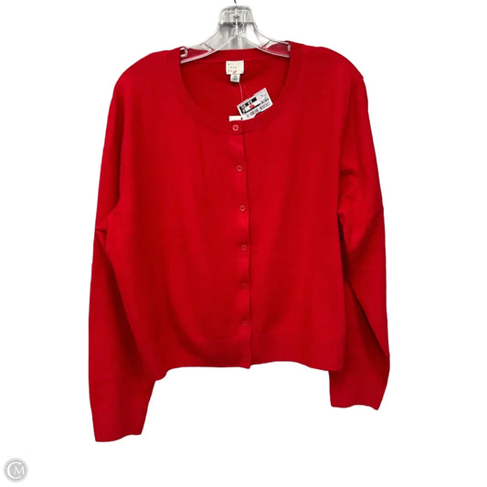Cardigan By A New Day In Red, Size: Xl