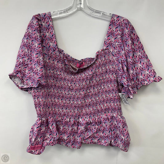 Top Short Sleeve By Simply Southern In Pink, Size: Xl