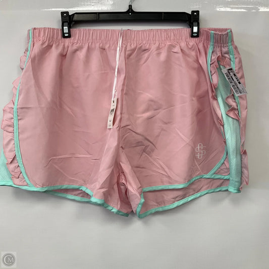 Athletic Shorts By Simply Southern In Pink, Size: Xl