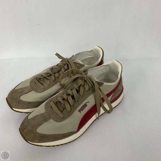 Shoes Sneakers By Puma In Red & White, Size: 9.5