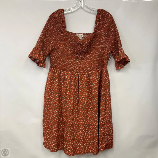 Dress Casual Short By Clothes Mentor In Orange, Size: 2x