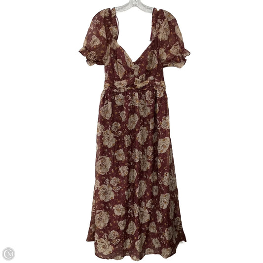 Dress Casual Maxi By Blu Pepper In Floral Print, Size: L
