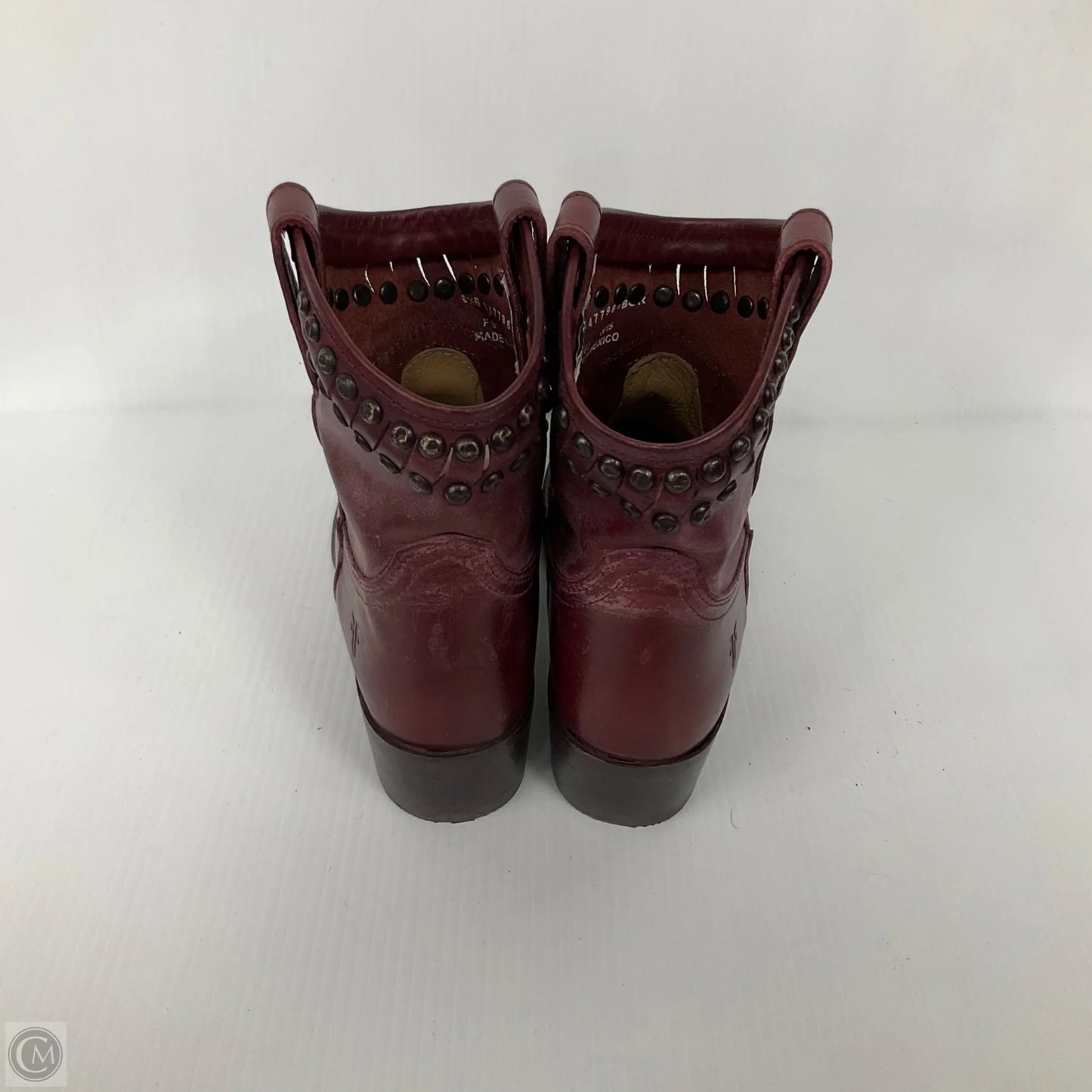 Boots Designer By Frye In Maroon, Size: 6.5