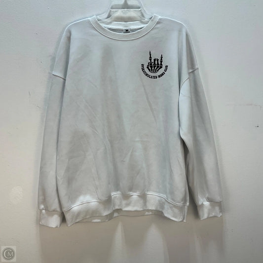 Sweatshirt Crewneck By Clothes Mentor In White, Size: Xl