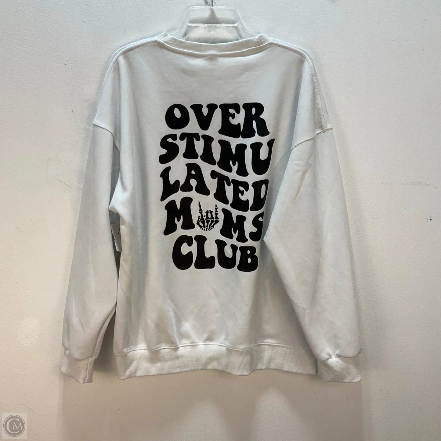 Sweatshirt Crewneck By Clothes Mentor In White, Size: Xl
