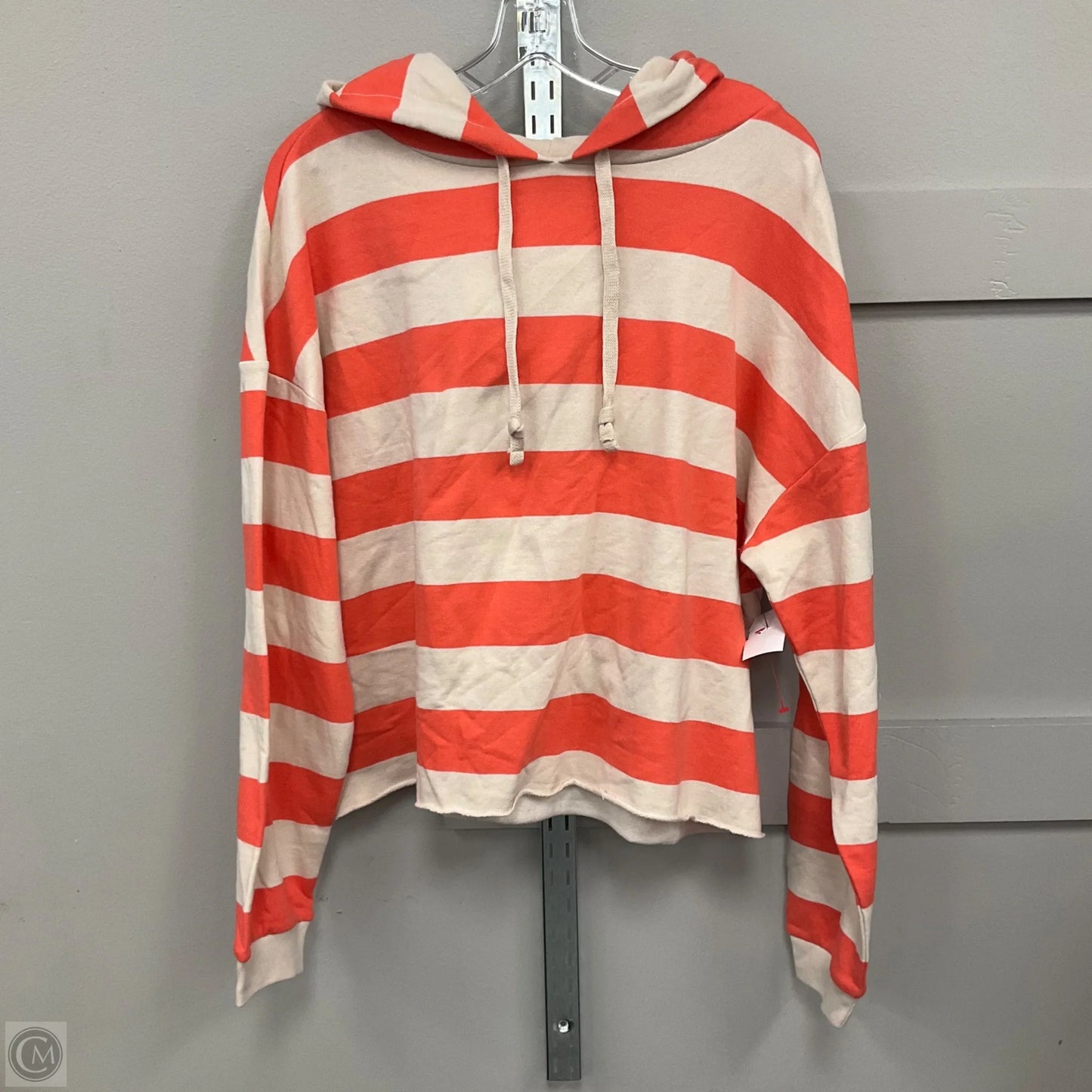 Sweatshirt Hoodie By Gap In Striped, Size: L