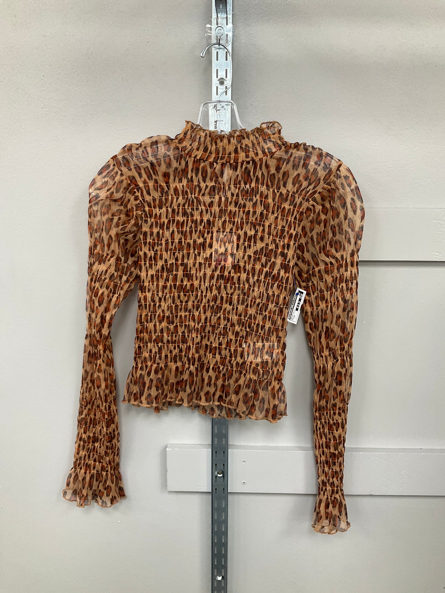 Top Long Sleeve By Free People In Animal Print, Size: Xs