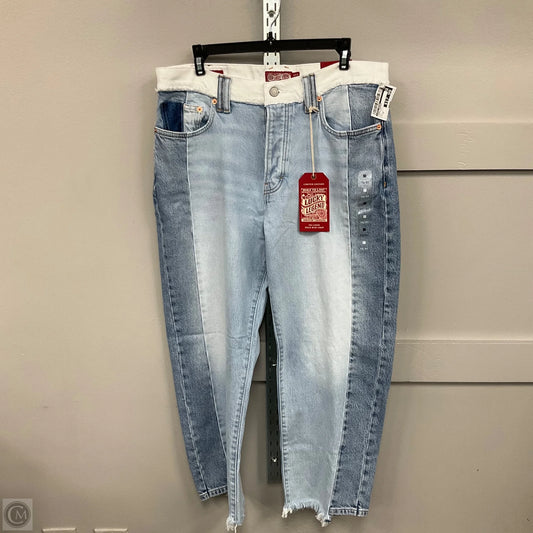 Jeans Cropped By Lucky Brand In Blue Denim, Size: 12