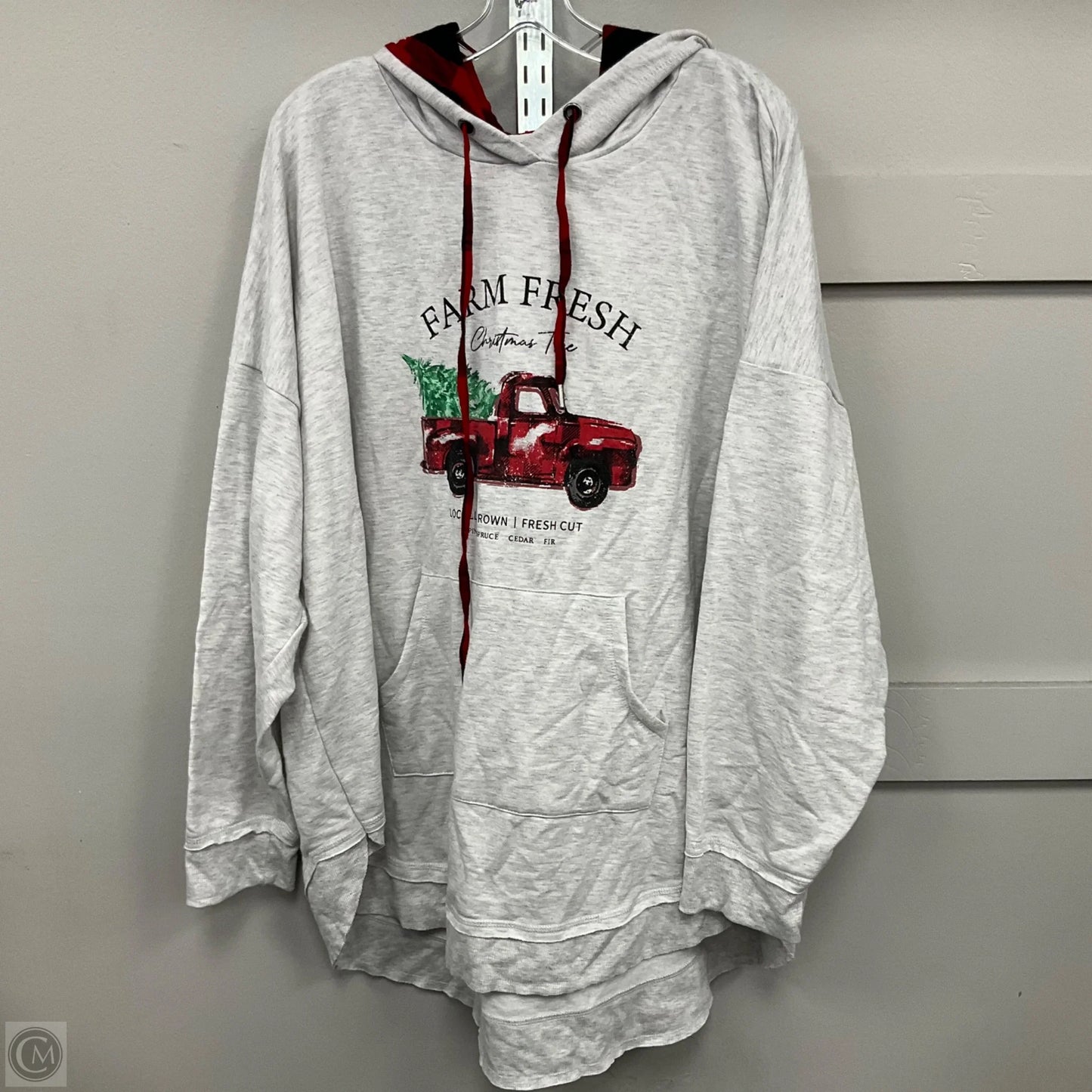 Sweatshirt Hoodie By Maurices In Grey, Size: 4x