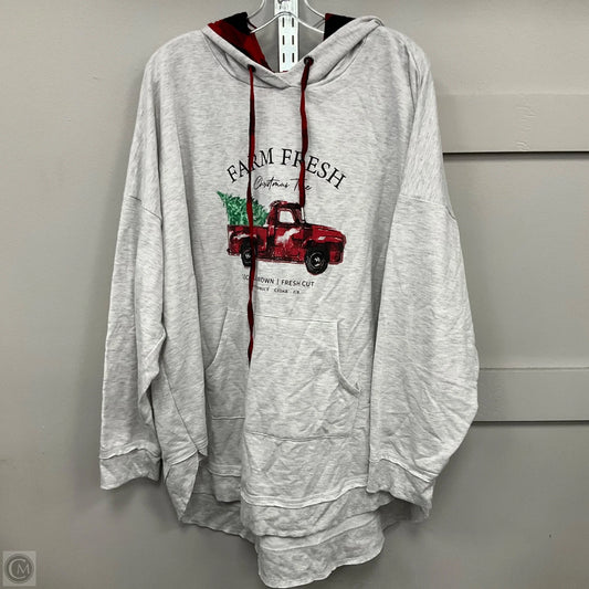 Sweatshirt Hoodie By Maurices In Grey, Size: 4x