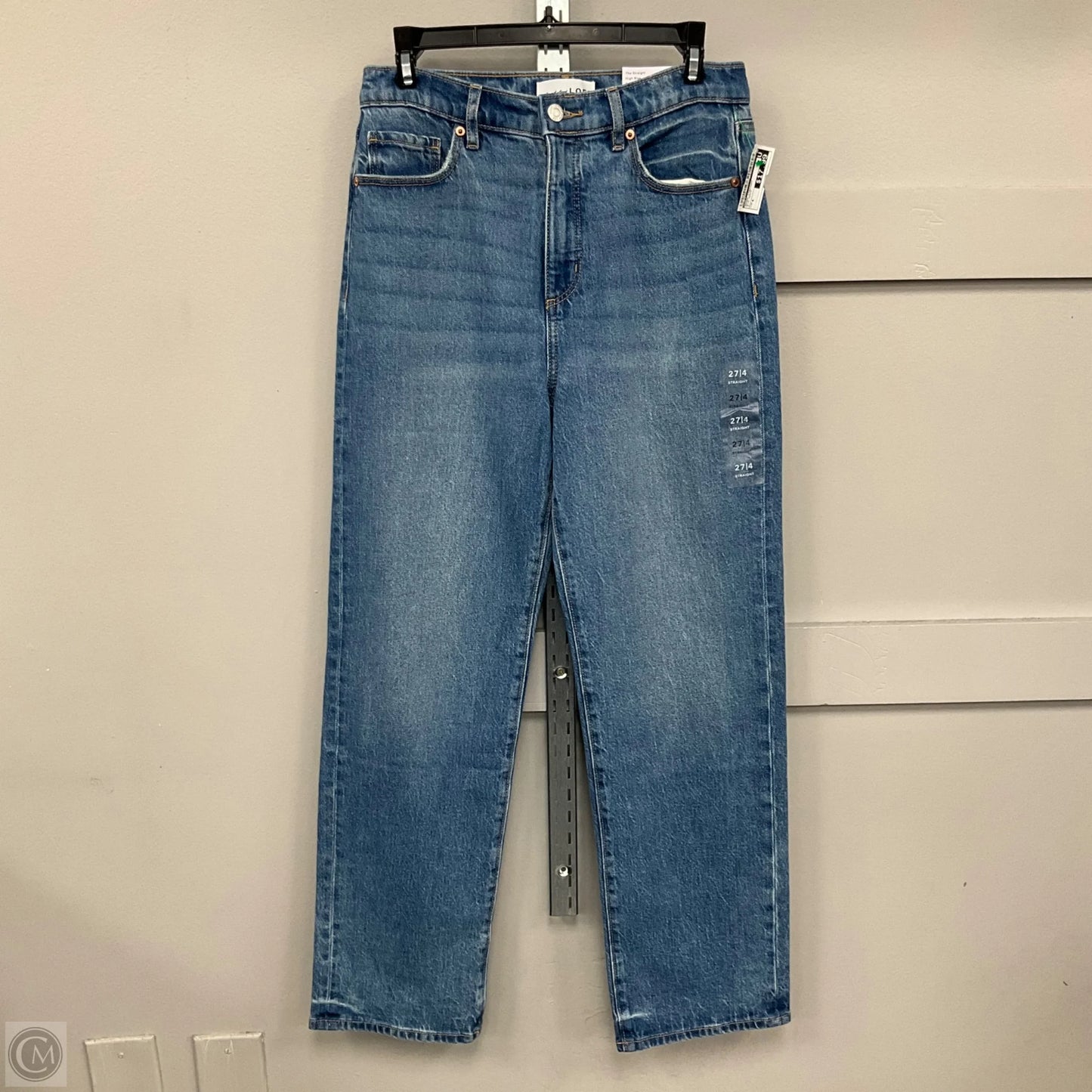 Jeans Straight By Loft In Blue Denim, Size: 4