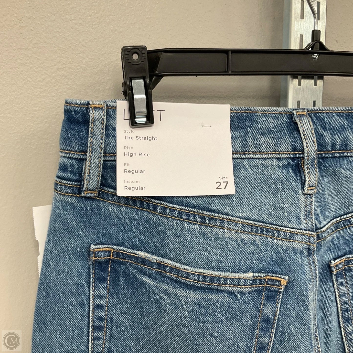 Jeans Straight By Loft In Blue Denim, Size: 4