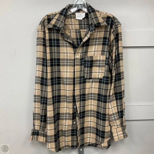 Top Long Sleeve By The Native One In Plaid Pattern, Size: L