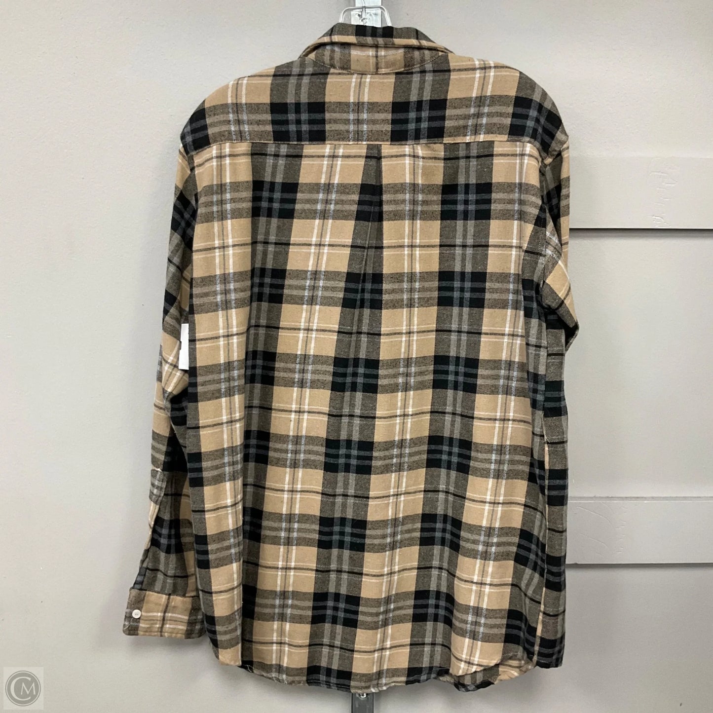 Top Long Sleeve By The Native One In Plaid Pattern, Size: L