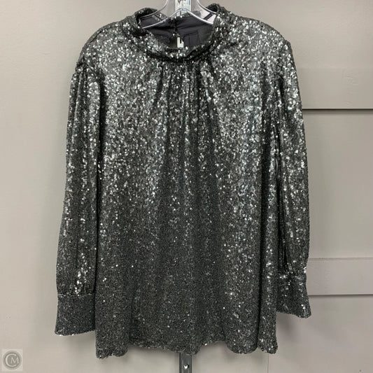 Top Long Sleeve By Anthropologie In Silver, Size: 3x
