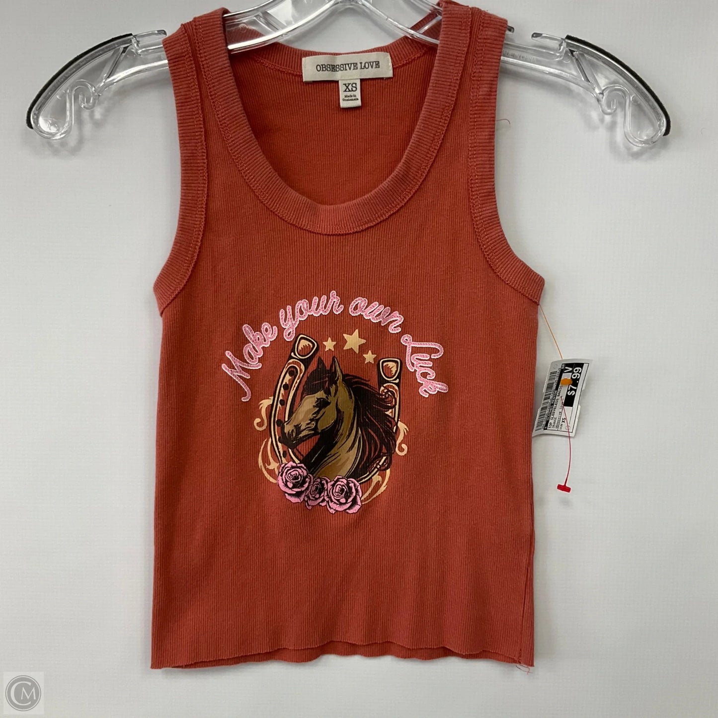 Top Sleeveless Basic By Clothes Mentor In Orange, Size: Xs