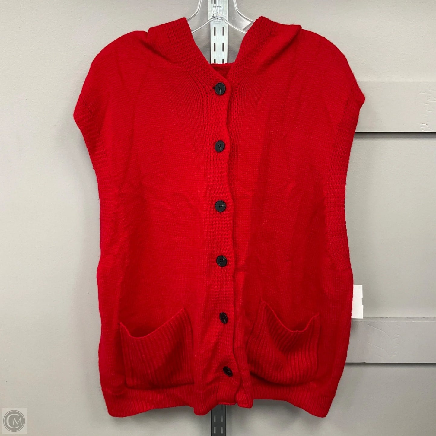 Vest Sweater By Clothes Mentor In Red, Size: 2x