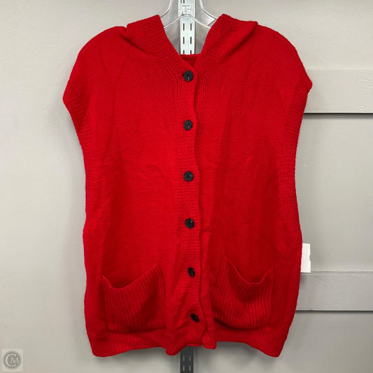 Vest Sweater By Clothes Mentor In Red, Size: 2x
