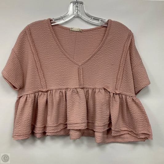 Top Short Sleeve By Altard State In Pink, Size: M