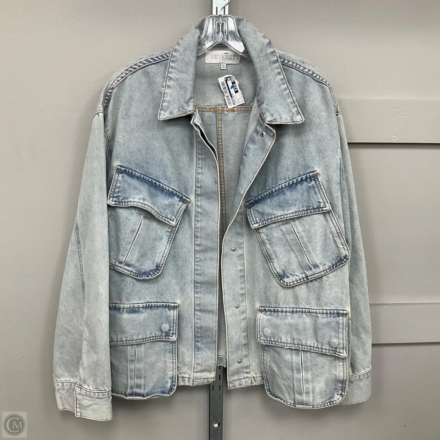 Jacket Denim By Veveret In Blue Denim, Size: L