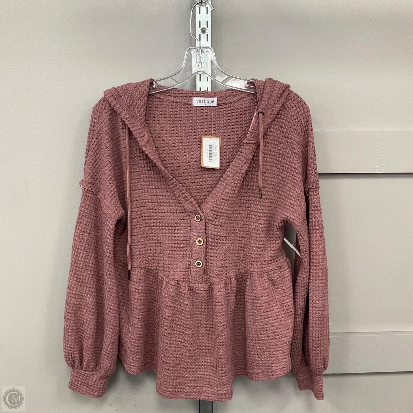 Top Long Sleeve By Vestique In Mauve, Size: S