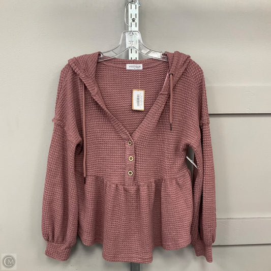 Top Long Sleeve By Vestique In Mauve, Size: S
