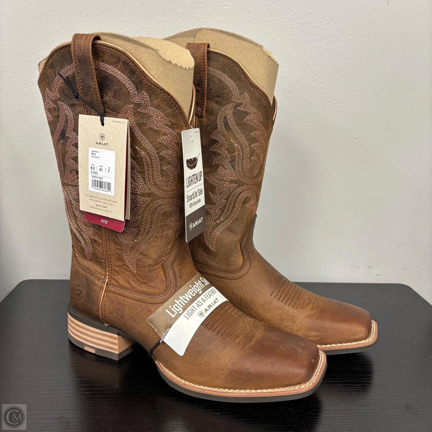 Boots Western By Ariat In Brown & Pink, Size: 9.5