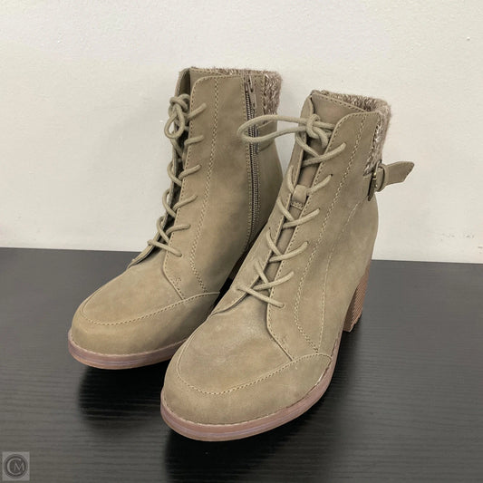 Boots Ankle Heels By Falls Creek In Green, Size: 8.5