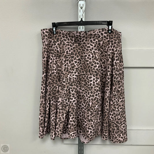 Skirt Mini & Short By Torrid In Leopard Print, Size: Xl