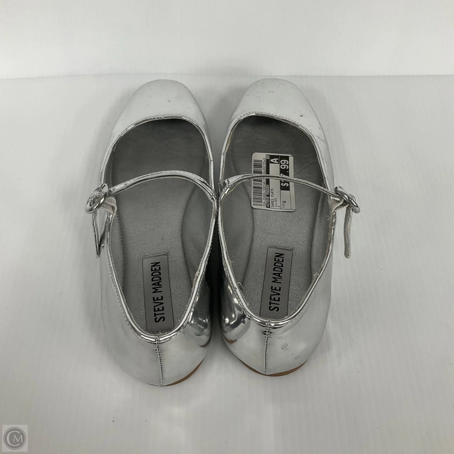 Shoes Flats By Steve Madden In Silver, Size: 6