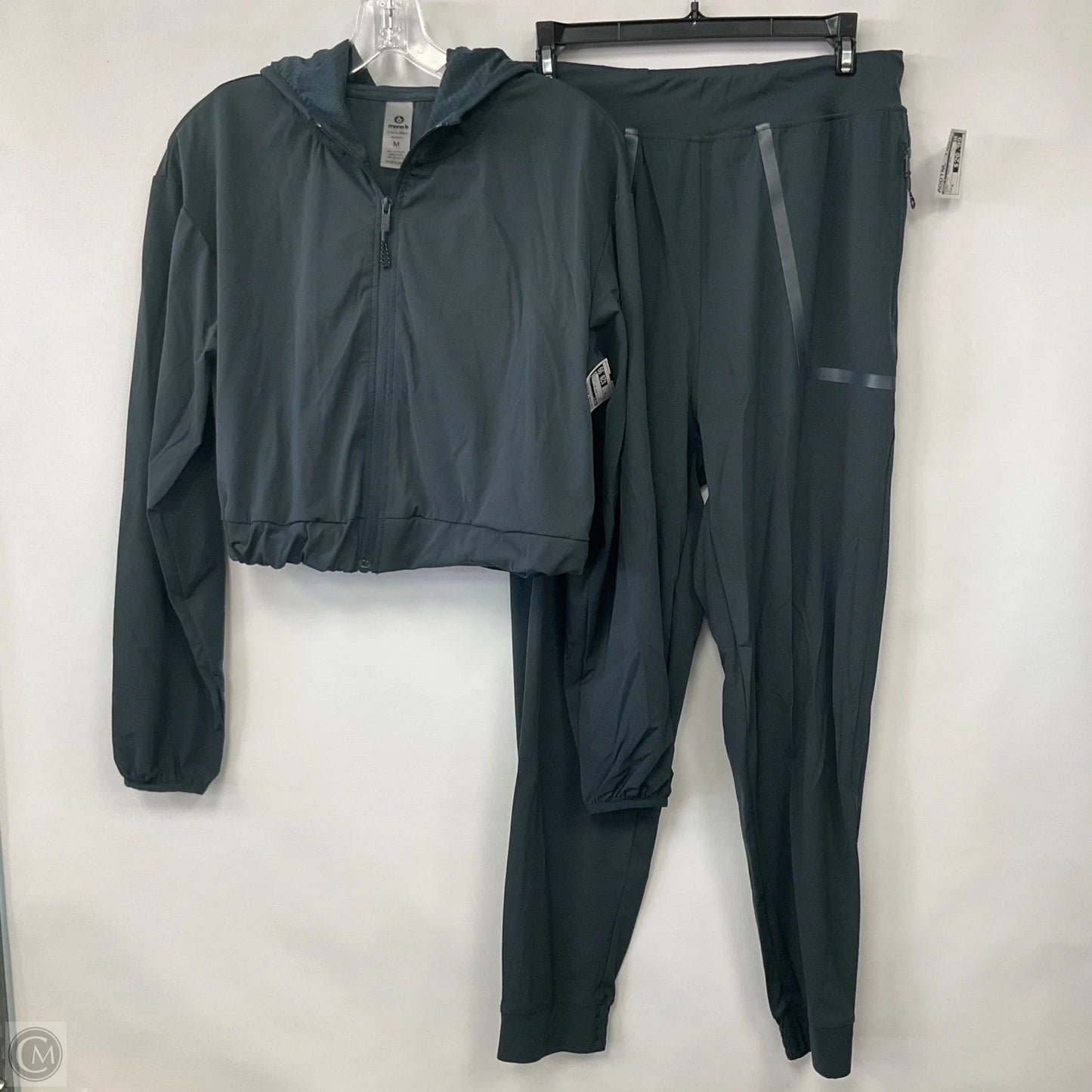 Athletic Pants 2pc By Mono B In Grey, Size: M