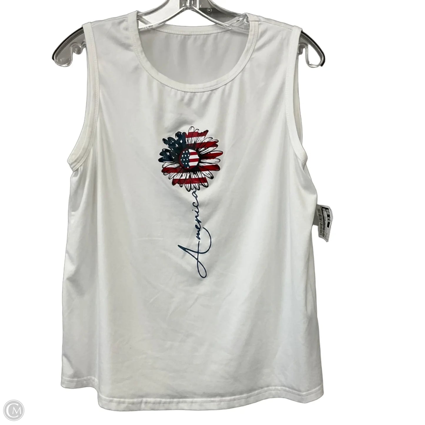 Top Sleeveless Basic By Shein In White, Size: Xl