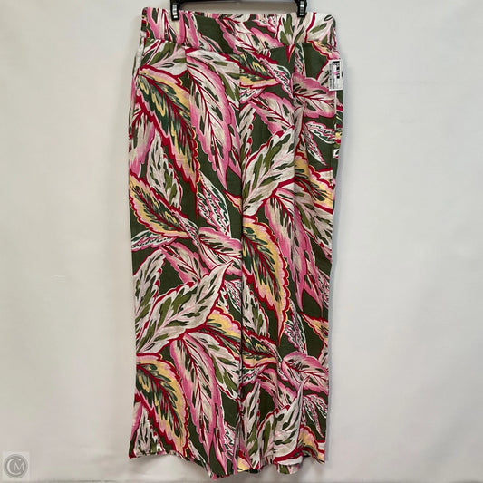 Pants Linen By Loft In Multi-colored, Size: L