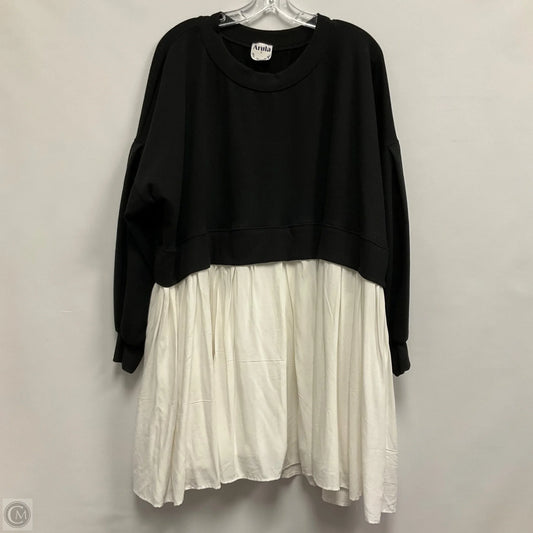 Dress Casual Midi By Arula In Black & White, Size: XL