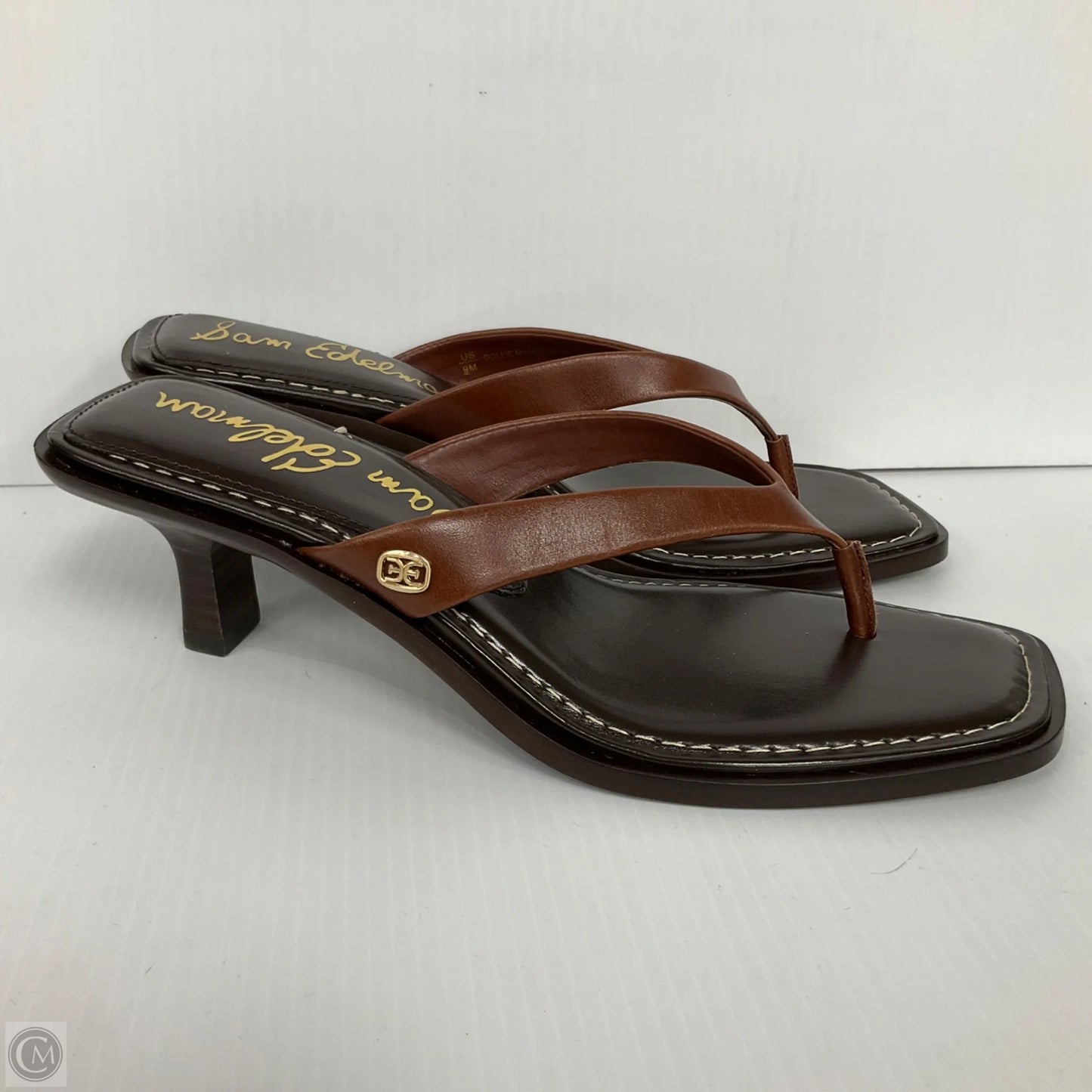 Sandals Heels Kitten By Sam Edelman In Brown, Size: 9