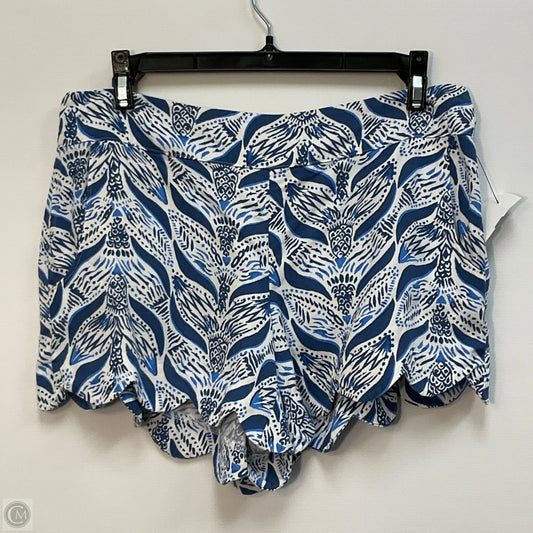 Shorts Designer By Lilly Pulitzer In Blue & White, Size: M