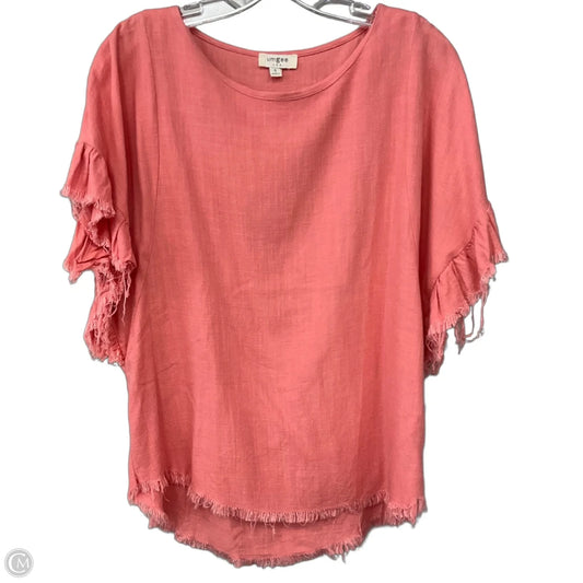 Top Short Sleeve By Umgee In Peach, Size: S