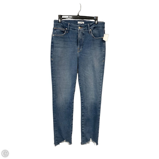 Jeans Straight By Good American In Blue Denim, Size: 4