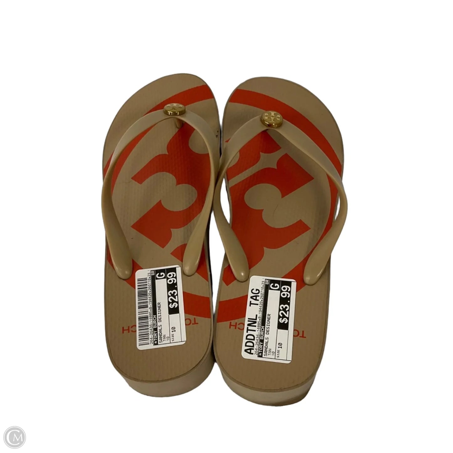 Sandals Designer By Tory Burch In Tan, Size: 10