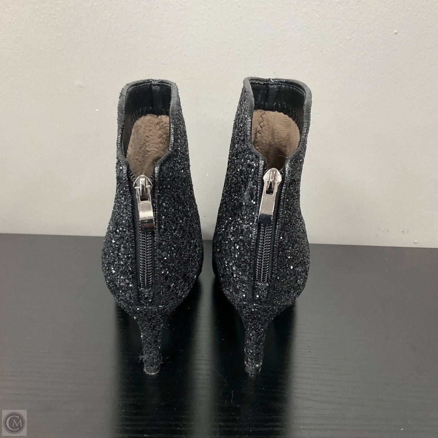Boots Ankle Heels In Black, Size: 6