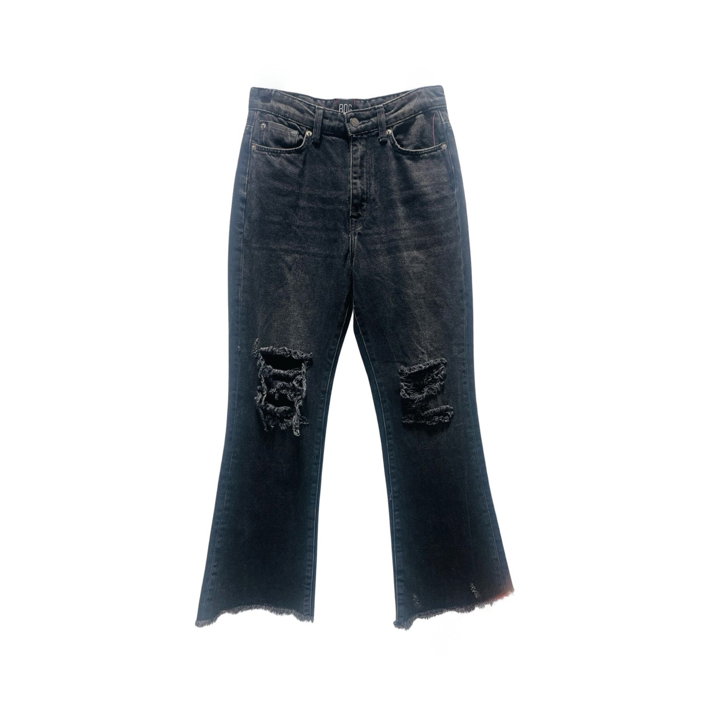 Black Denim Jeans Flared Cropped By BDG Size: 0