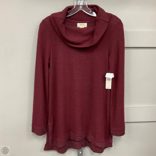 Tunic Long Sleeve By Anthropologie In Maroon, Size: S