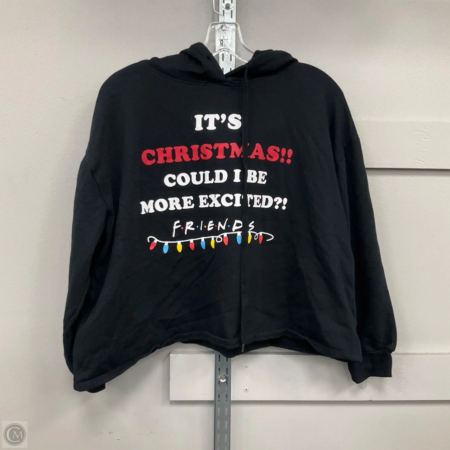 Sweatshirt Hoodie By Clothes Mentor In Black, Size: L