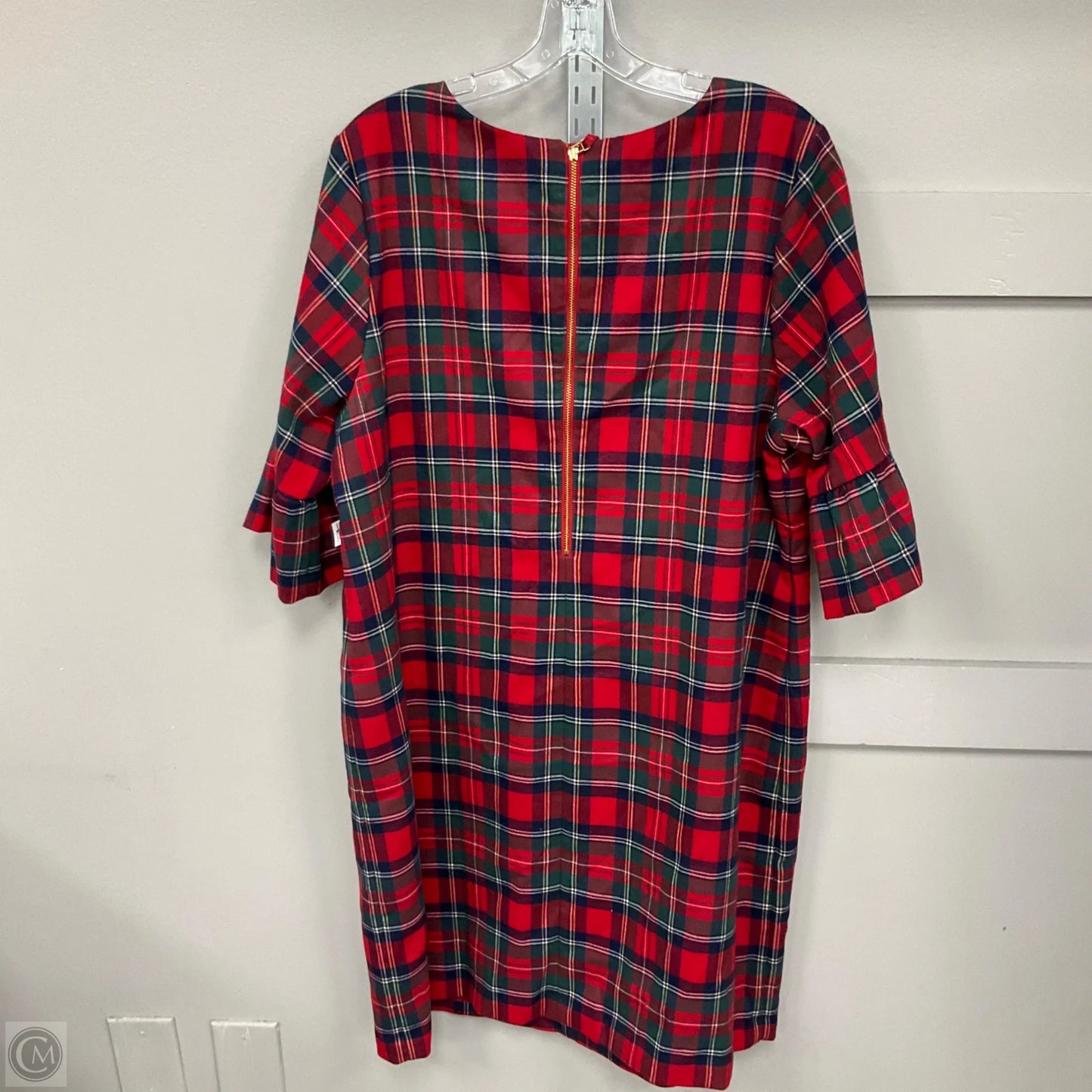 Dress Party Midi By Vineyard Vines In Plaid Pattern, Size: L