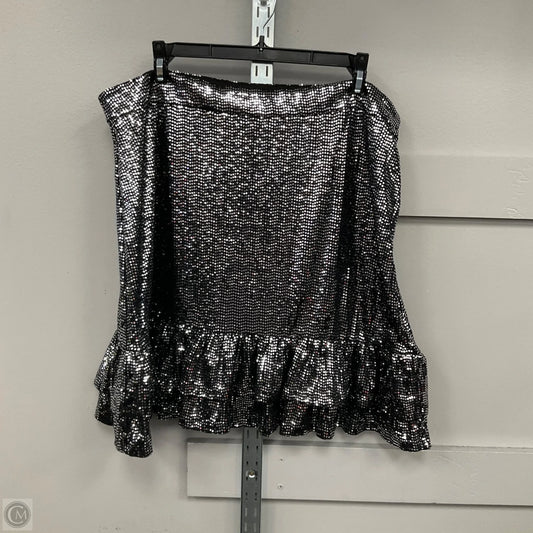Skirt Midi By Michael By Michael Kors In Silver, Size: Xl